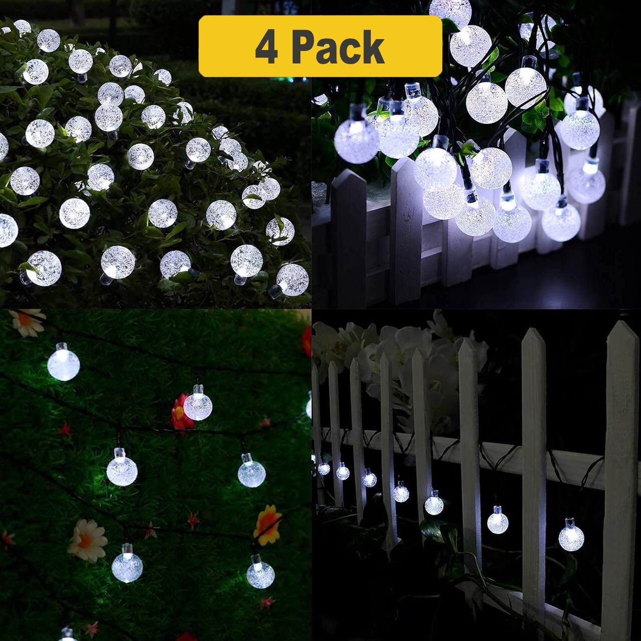 Energy Efficient 30 LED Solar Bubble Lights for Patios and Yards